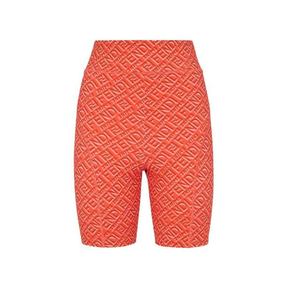 Fendi x Skims Orange Biker Shorts Size XL leggings activewear - Picture 2 of 4